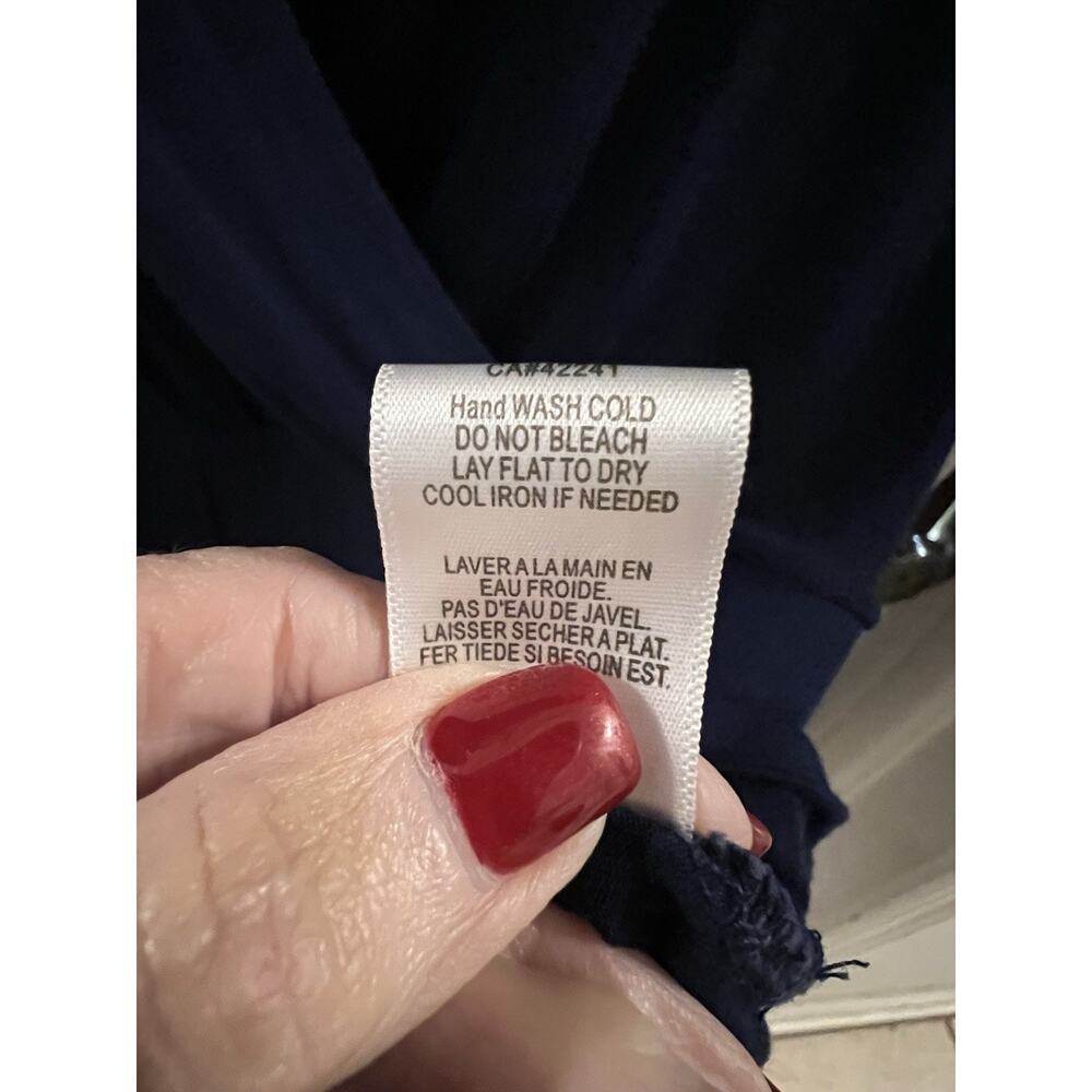 young fabulous broke Navy Blue Howell Surplice V Neck Romper Sz S - Picture 8 of 10